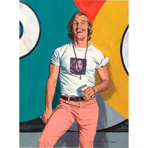 Paul Mann Wooderson Dazed and Confused Mondo Matthew McConaughey Art Print - Picture 1 of 1